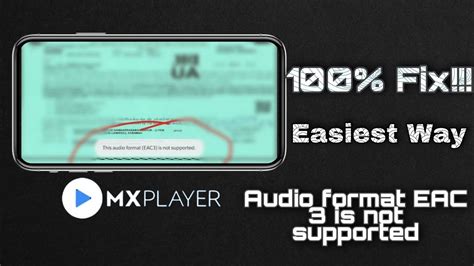 Audio format EAC 3 is not supported | MX Player EAC 3 Issue Fix - YouTube
