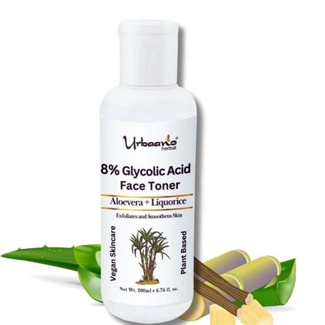 Glycolic Acid 8% Toning Solution Liquid for Exfoliation – Urbaano Herbal
