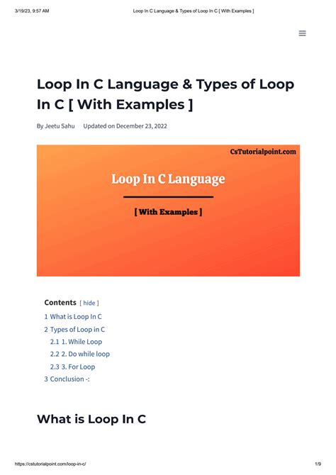 Image result for Loop in C Programming Language