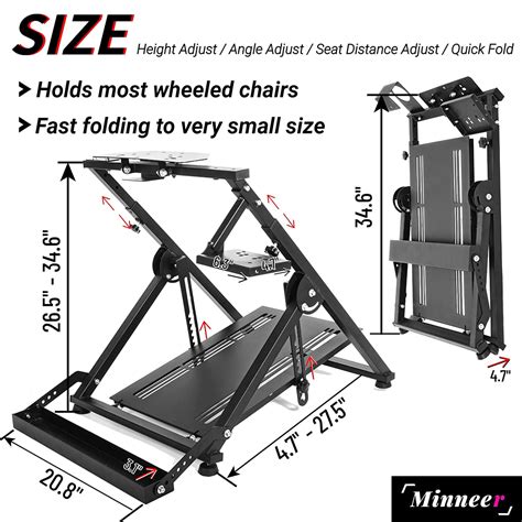 Buy Minneer Racing Wheel Stand with Seat Fixed Slot Fit for Logitech ...