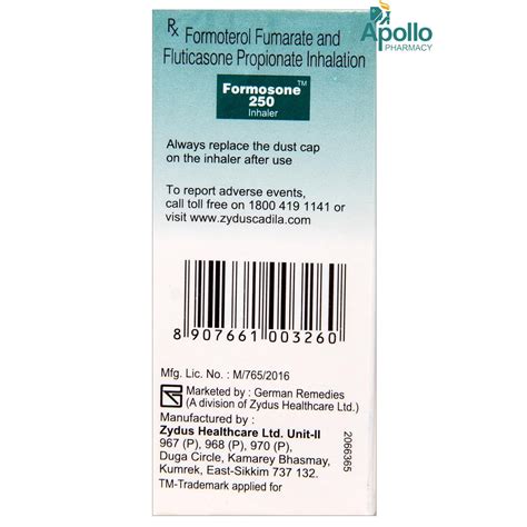 Formosone 250 Inhaler 1's Price, Uses, Side Effects, Composition ...