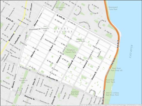 Map Of City Streets East Side Ny Maps, New York City, Aerial, Hamilton