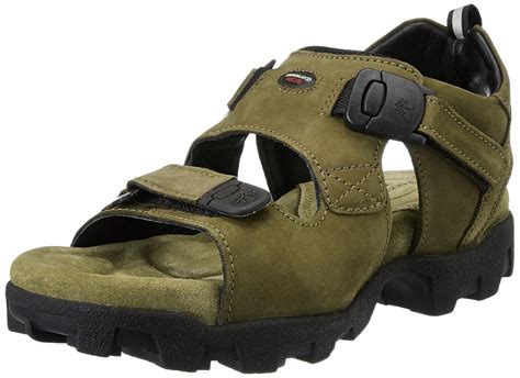 Woodland Men Olive Green Nubuck Sandals : Amazon.in: Fashion