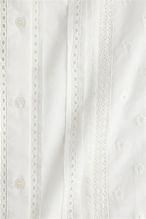 Blusa en bordado inglés - Blanco - Ladies | H&M MX