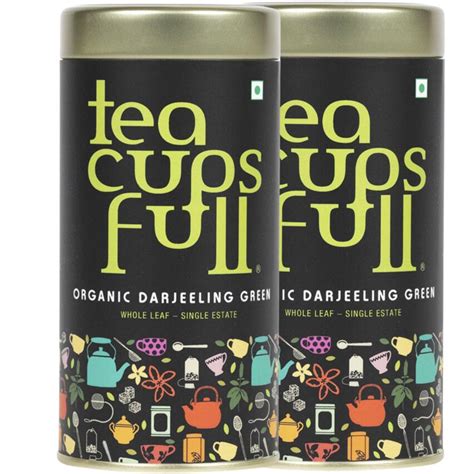 Teacupsfull Organic Darjeeling Green Tea 100gm-Pack of 2 | 100% Pure ...