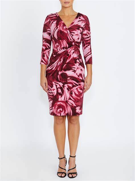 Women's Jersey Dress in Pink and Red | Emelynn