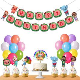 28 pcs- Cocomelon theme combo, Kids Birthday Decorations (Banner ...