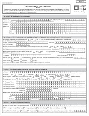 Fillable Online 015886018Cancer claim form Insured Part A v3 Fax Email ...