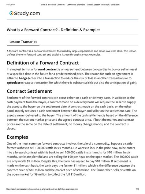 Image result for Forward Contract Explained