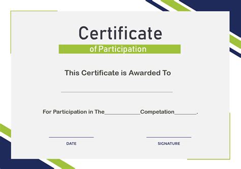 Free Printable Certificate of Participation Templates
