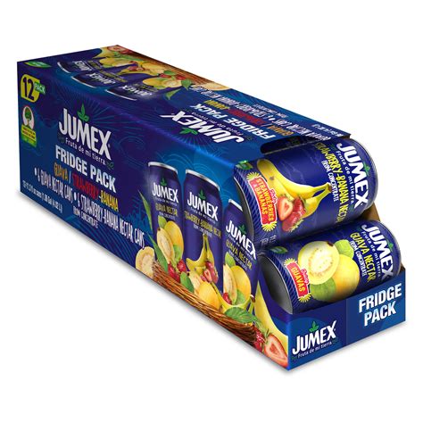 Jumex Guava & Strawberry-Banana Nectar Fridge Pack | 11.3 Fl Oz (Pack ...