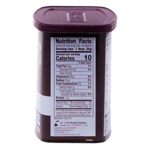 Hershey Cocoa Powder Ingredients