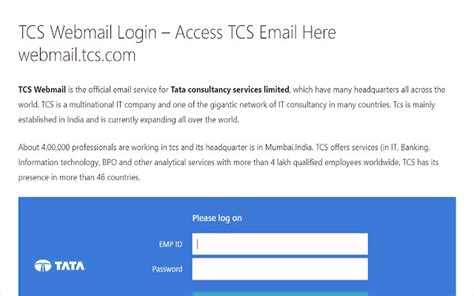 Image result for TCS Webmail Access