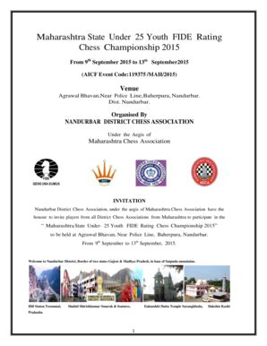 Fillable Online Maharashtra State Under 25 Youth FIDE Rating Fax Email ...