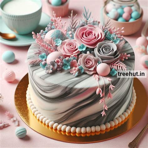 Marble Cake Decoration Ideas