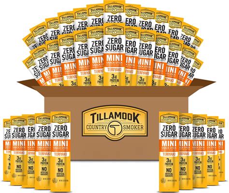 Amazon.com: Tillamook Country Smoker Zero Sugar Teriyaki Mini Smoked ...