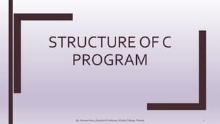 Image result for C Programming Video by Naresh On Structure of C Program