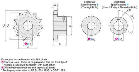 Sprockets Nominal No.16B | MISUMI | MISUMI India
