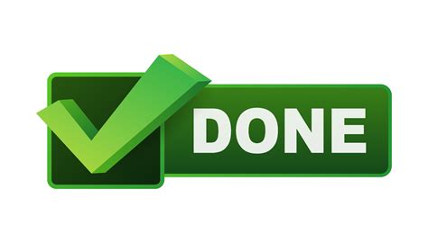 Done green sign icon for web and app. Check mark sign. Vector stock ...