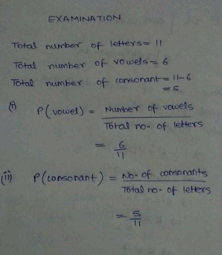 A letter is chosen at from the word 'ESTIMATE. Find the probabilityit ...