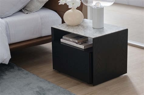 Marble Top Bedside Table