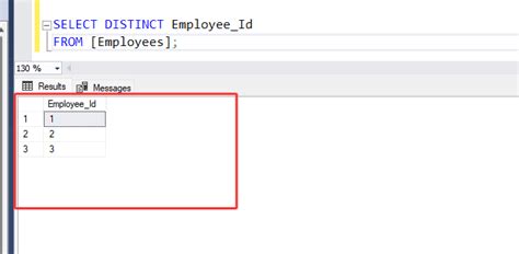 SQL Distinct Example 的图像结果