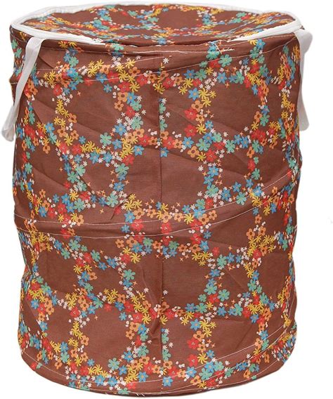 Kuber Industries Big Round Cloth Foldable Laundry Basket Bag, Volume ...