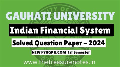 Indian Financial System Solved 2024 Question Paper [Gauhati University ...