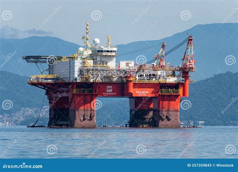 Oil Rig in the Atlantic Ocean Near the Coast Editorial Stock Photo ...