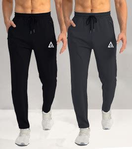 Adrenex Solid, Printed Men Black, Dark Blue Track Pants - Buy Adrenex ...