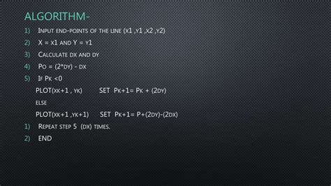 Image result for Example Bresenham's Line Drawing Algorithm