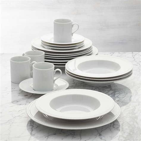 White Dinnerware Sets | Crate & Barrel