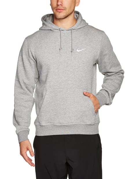 Nike Men's Classic Club Swoosh Pullover Hoodie-Gray | eBay