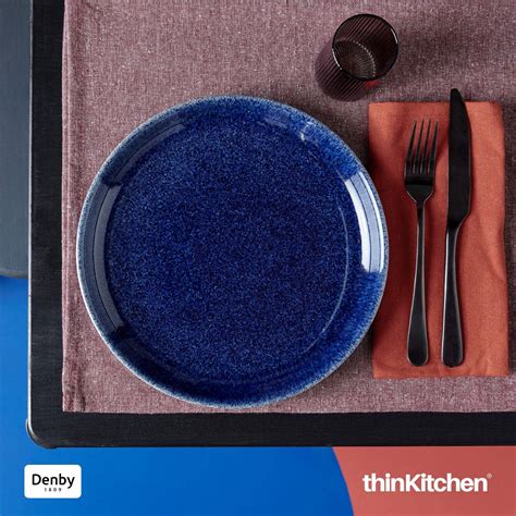 Buy Denby Studio Blue Cobalt Coupe Dinner Plate Online at thinKitchen