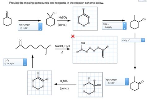 Provide the missing compounds and reagents in the reaction scheme below ...