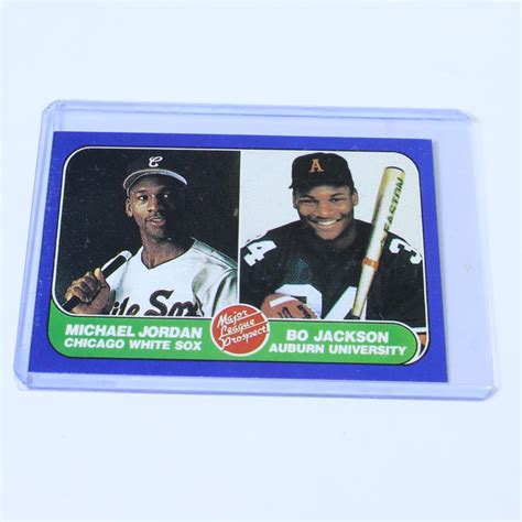 1983-1985 Major League Prospect Michael Jordan And Bo Jackson Baseball ...