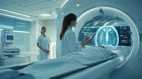 Doctor reviewing brain mri scans during patient examination | Premium ...