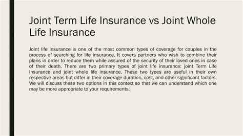 Joint Term Life Insurance vs Joint Whole Life Insurance.pptx