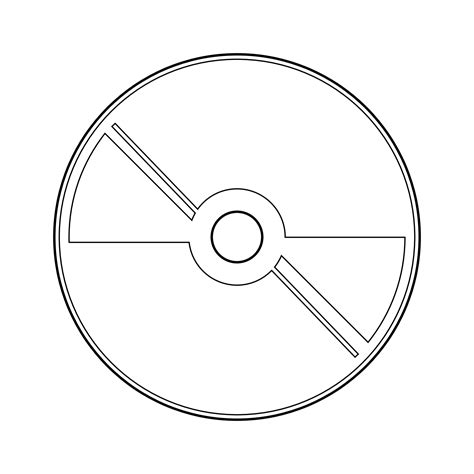 Simple illustration of compact disk or hard drive disc 3399402 Vector ...