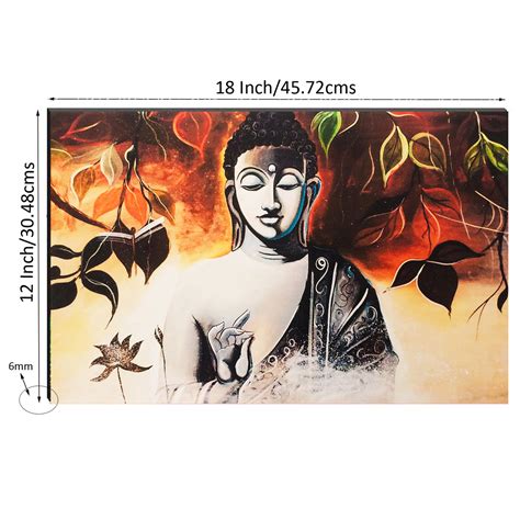 6MM MDF Meditating Lord Buddha Satin Matt Texture UV Art Painting ...