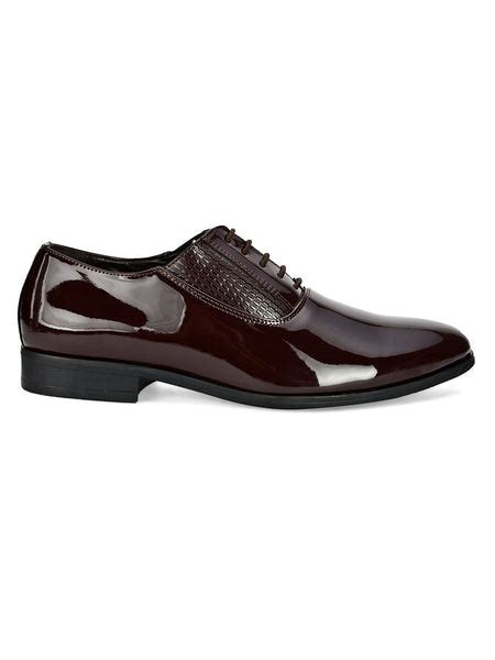 Buy OJ Brown Patent Derby Shoes Online – Sanfrissco