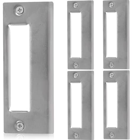 DOITOOL Door Reinforcement Plate 5Pcs Deadbolt Strike Plate, Square ...