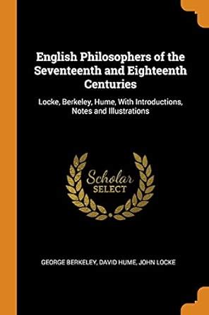Buy English Philosophers of the Seventeenth and Eighteenth Centuries ...