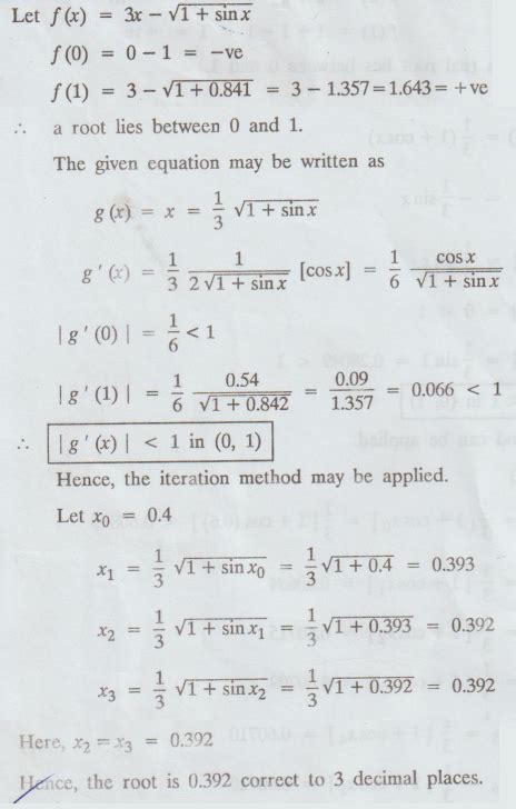 (a) statement of fixed point theorem lein- fixed point iteration fixed ...