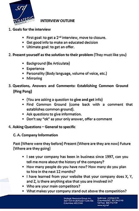 Interview Outline Sample 的图像结果