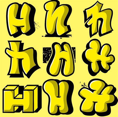 Stunning Graffiti Art: Letter H by @_aego