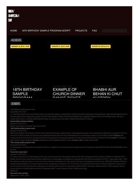 Image result for 18th Birthday Program Script Sample