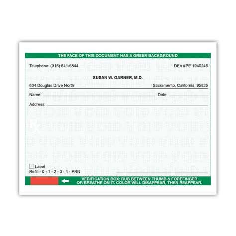 Tamper Resistant Security RX Pads, Single Copy, 10 Pads per Pack ...