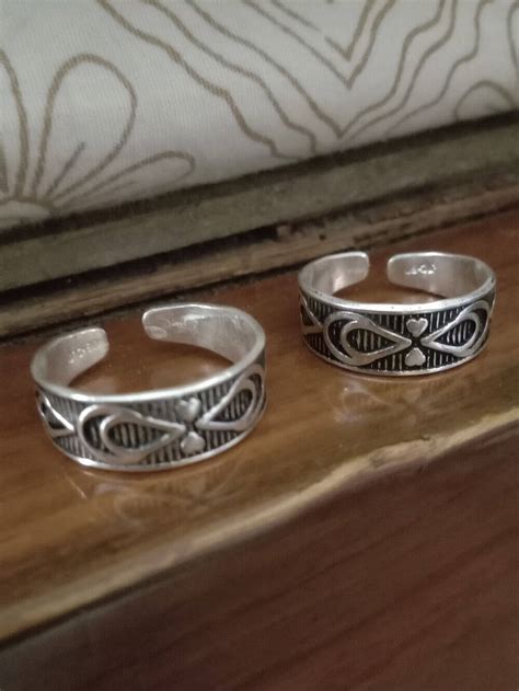 Toe Rings in Silver - Oxidised Silver Toe Rings by SilverLinings ...