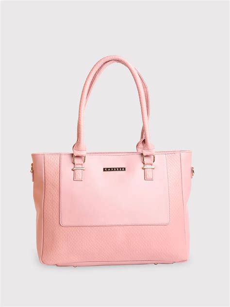 Buy Caprese Fiona Large Light Pink Office Tote Bag @ 2399 | Caprese Bags